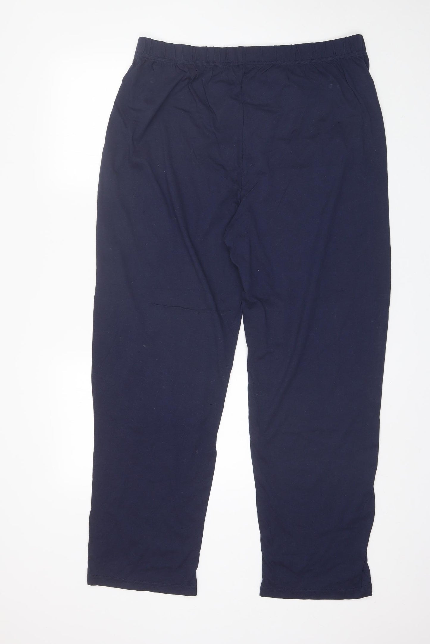 George Mens Blue Solid Cotton  Pyjama Pants Size 2XL