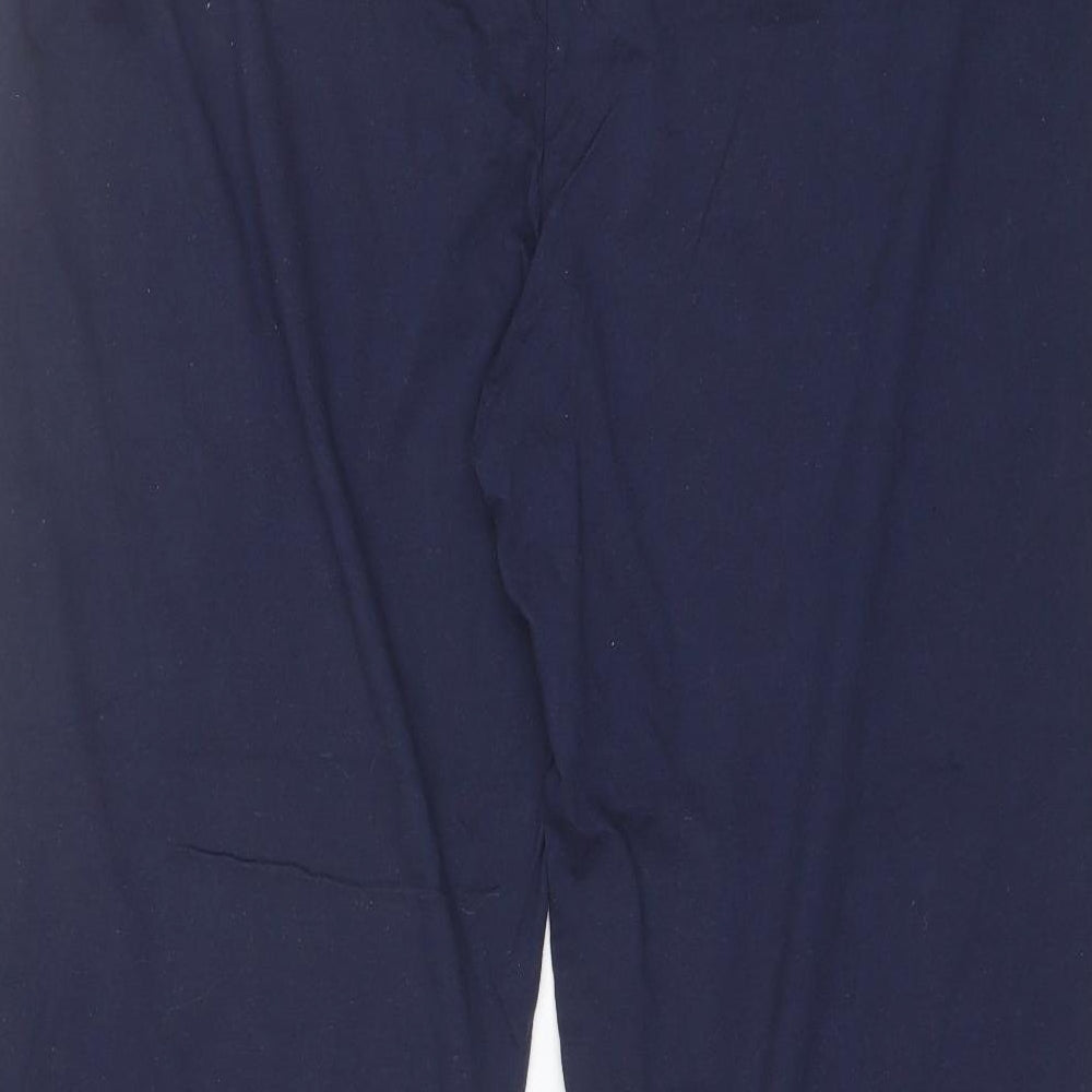 George Mens Blue Solid Cotton  Pyjama Pants Size 2XL