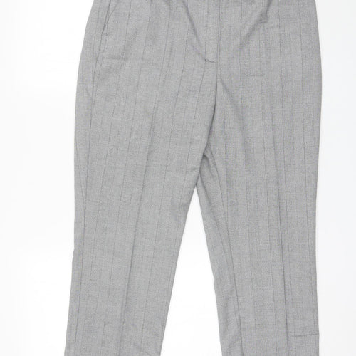 Marks and Spencer Womens Grey  Polyester Dress Pants Trousers Size 14 L23 in Regular