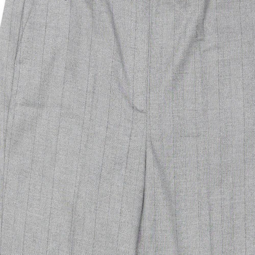 Marks and Spencer Womens Grey  Polyester Dress Pants Trousers Size 14 L23 in Regular