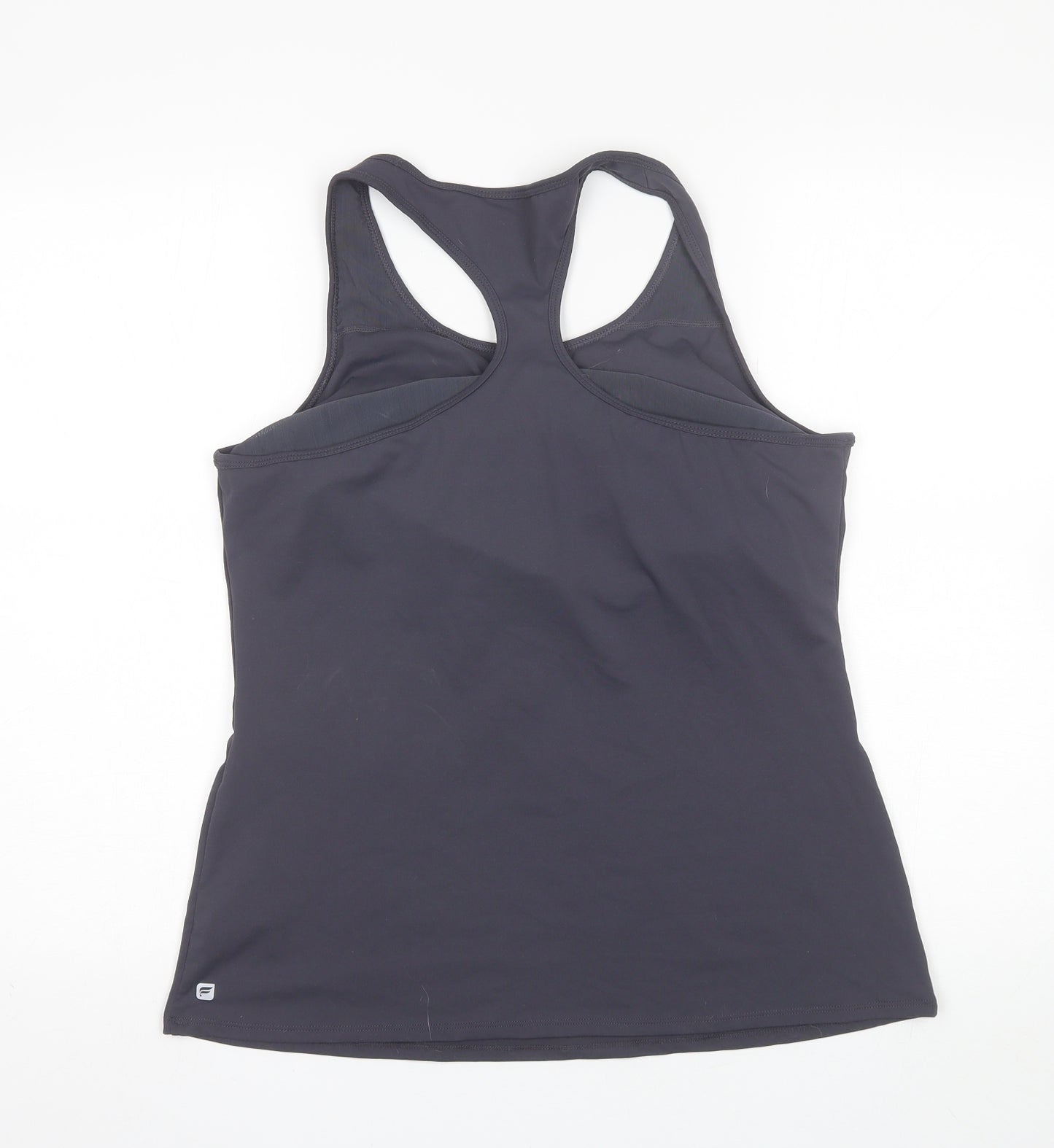 Fabletics Womens Grey  Polyester Basic Tank Size XL Round Neck