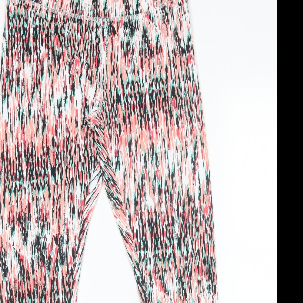 F&F Womens Pink  Polyester Compression Leggings Size 14 L27 in Regular
