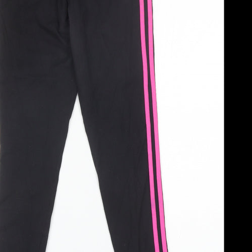adidas Womens Black  Cotton Blend Jogger Leggings Size 14 L25 in Regular