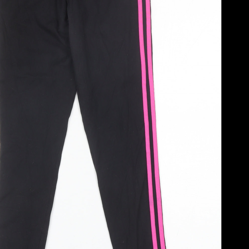 adidas Womens Black  Cotton Blend Jogger Leggings Size 14 L25 in Regular