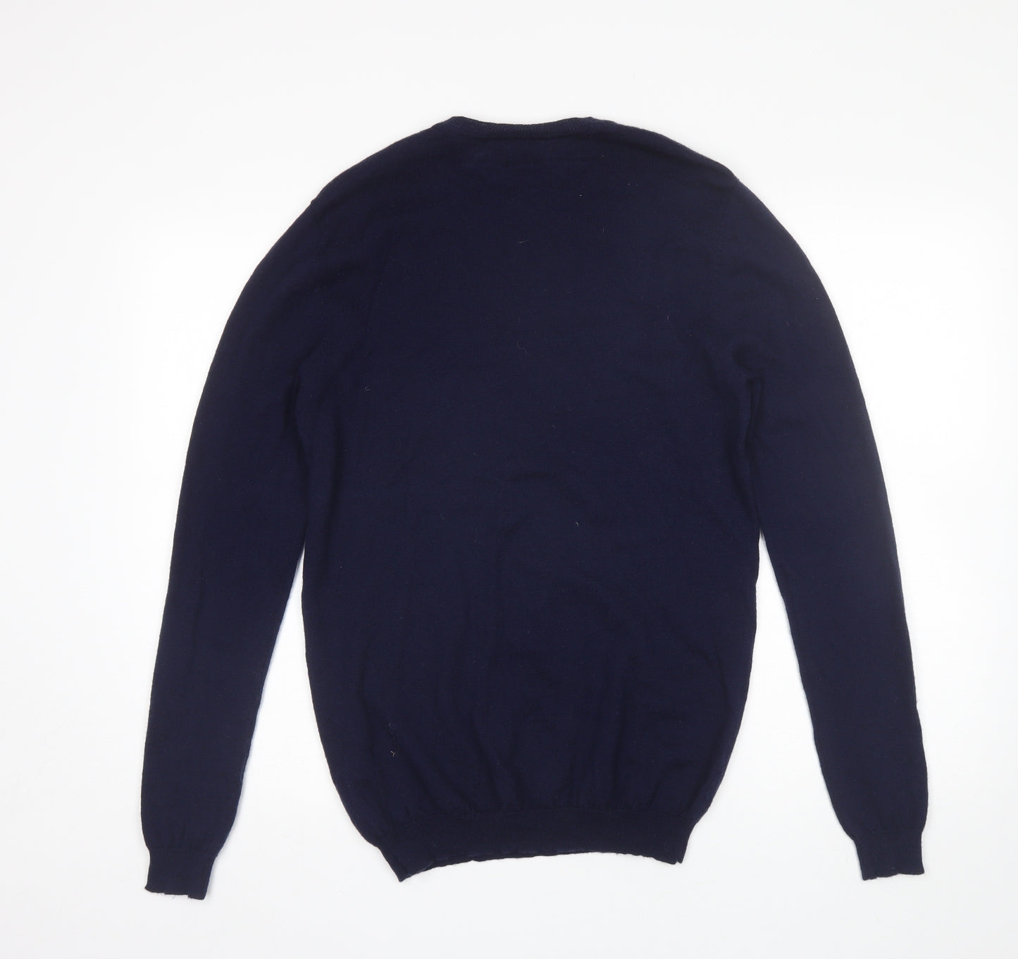 ASOS Mens Blue Round Neck  Wool Pullover Jumper Size S