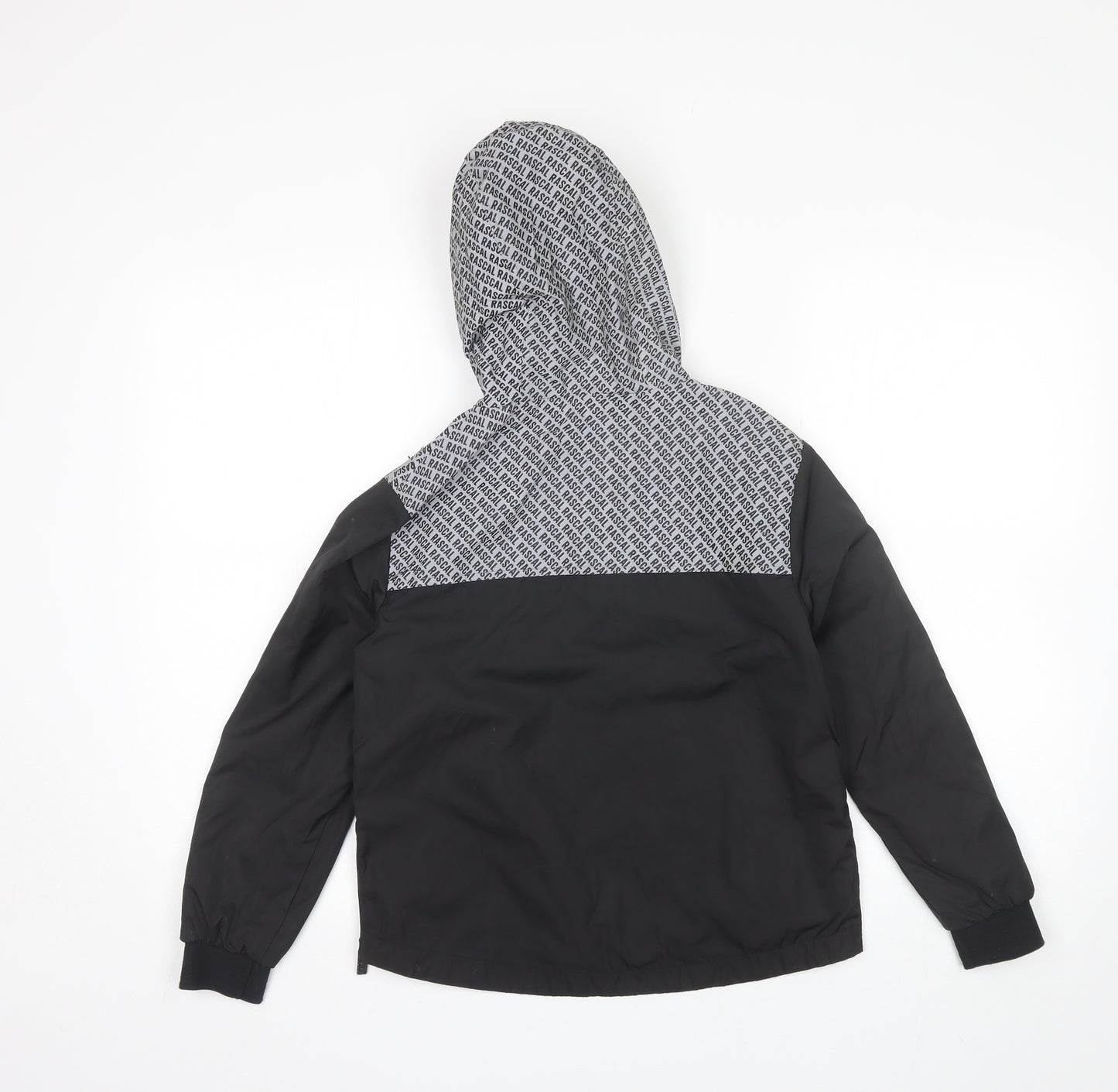Rascal Boys Black   Rain Coat Jacket Size 7-8 Years