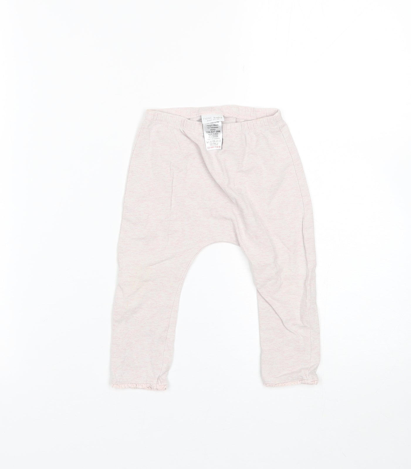 NEXT Baby Pink  Cotton Jogger Trousers Size 12-18 Months