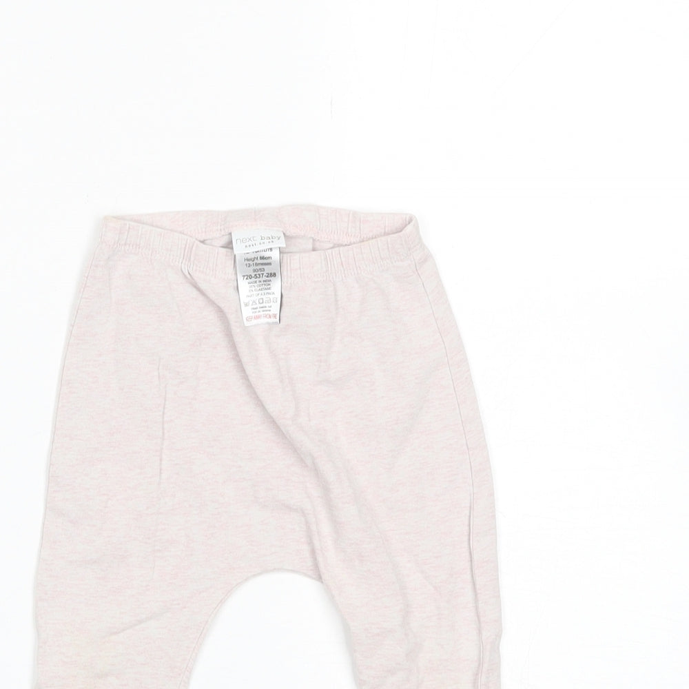 NEXT Baby Pink  Cotton Jogger Trousers Size 12-18 Months