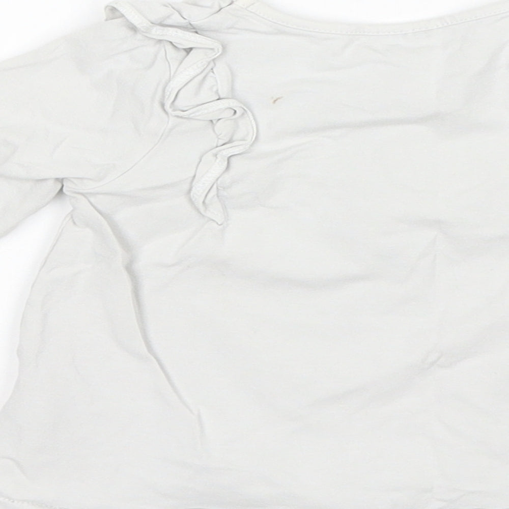 NEXT Baby Grey  Cotton Basic T-Shirt Size 12-18 Months Round Neck