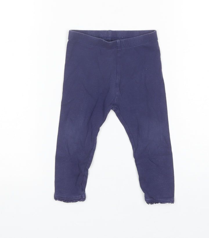 Mothercare Baby Blue  Cotton Jogger Trousers Size 12-18 Months