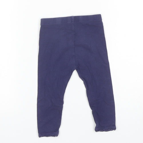Mothercare Baby Blue  Cotton Jogger Trousers Size 12-18 Months