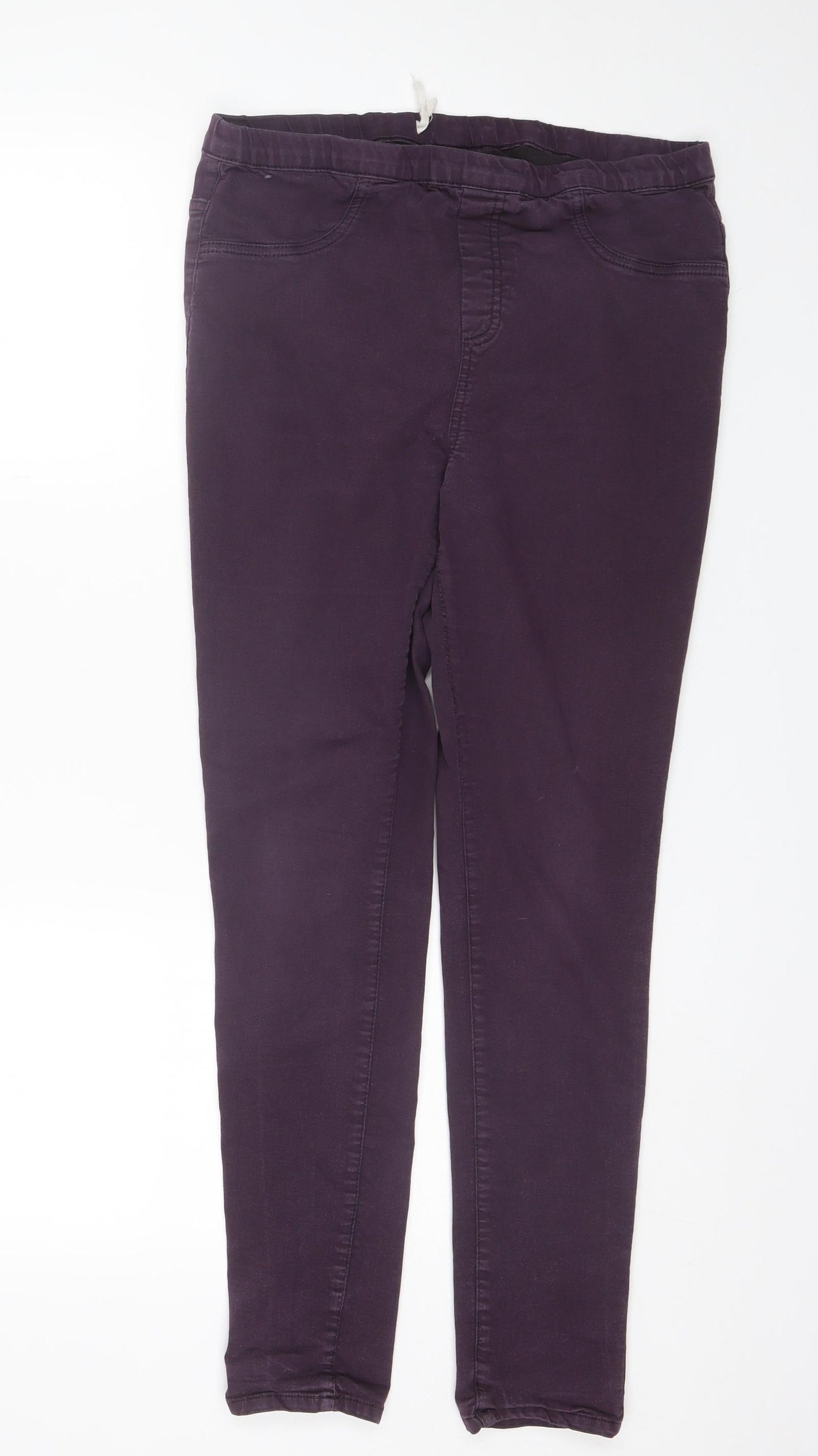White Stuff Womens Purple  Cotton Jegging Jeans Size 14 L29 in Regular