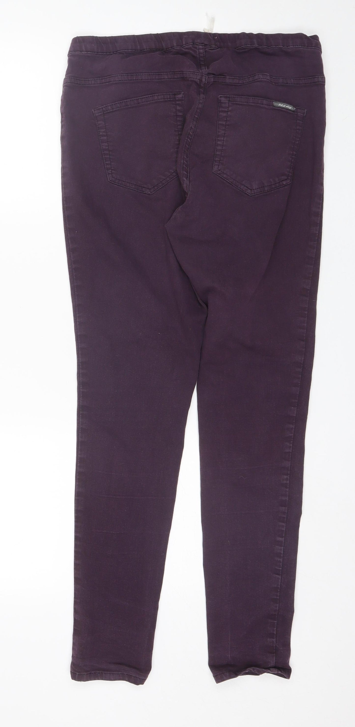 White Stuff Womens Purple  Cotton Jegging Jeans Size 14 L29 in Regular