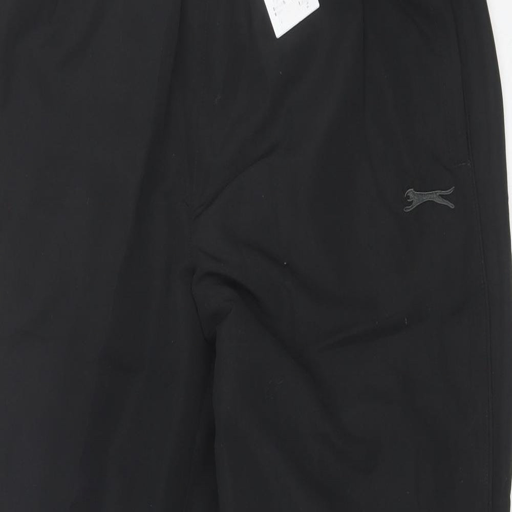 Slazenger Mens Black  Polyester Sweatpants Trousers Size L L27 in Regular