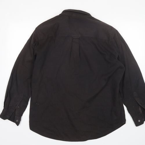 Originals Mens Brown  Polyester  Button-Up Size L Collared