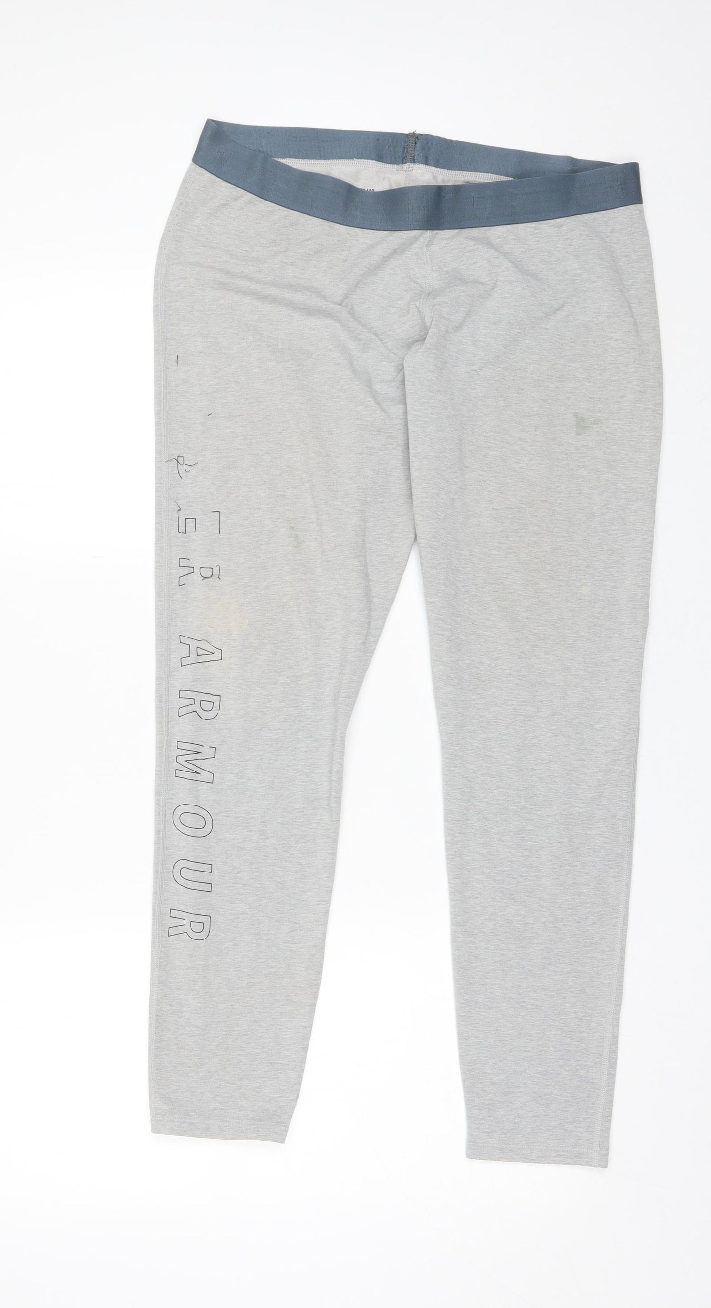 Under armour Womens Grey  Polyester Blend Jogger Leggings Size XL L27 in Regular