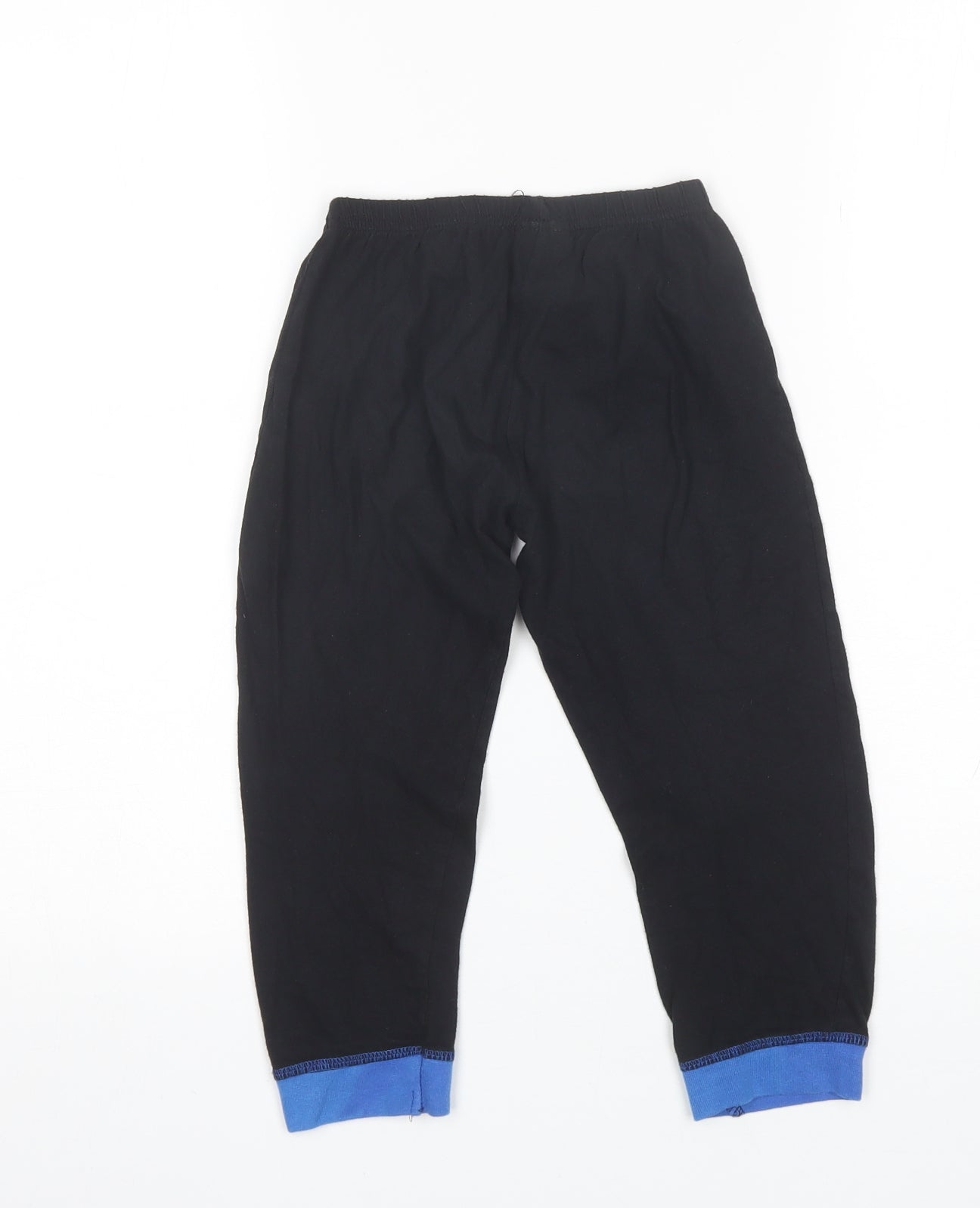 Preworn Boys Black Solid Cotton  Pyjama Pants Size 5-6 Years   - Batman