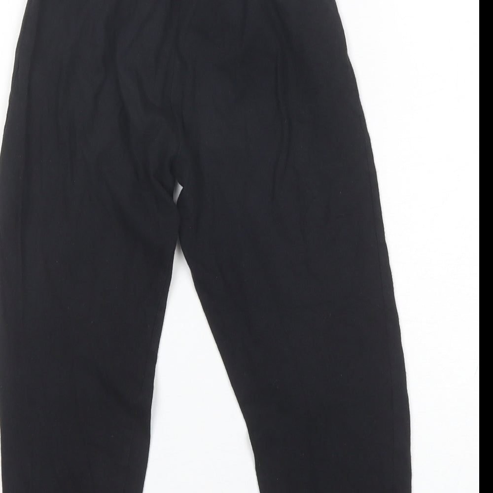 Preworn Boys Black Solid Cotton  Pyjama Pants Size 5-6 Years   - Batman