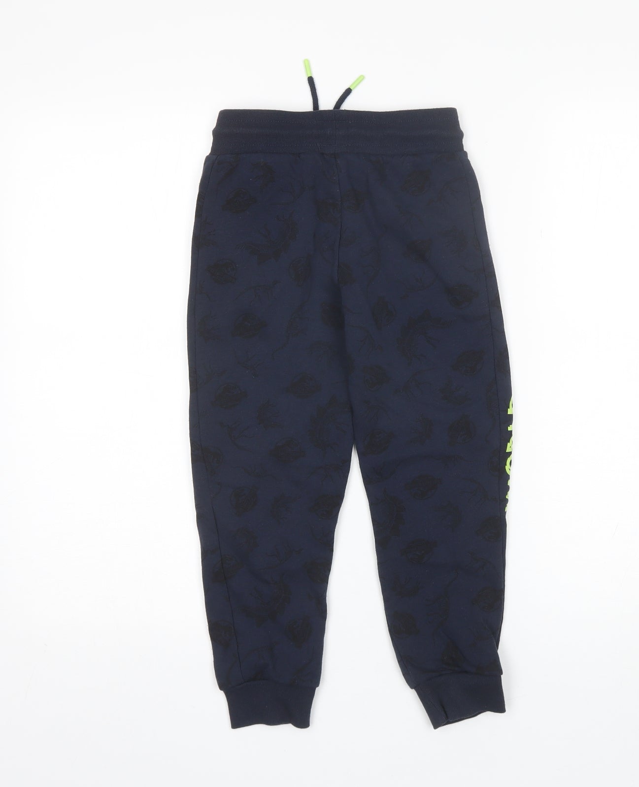 Primark Boys Blue  Cotton Sweatpants Trousers Size 5-6 Years  Regular  - Jurassic World