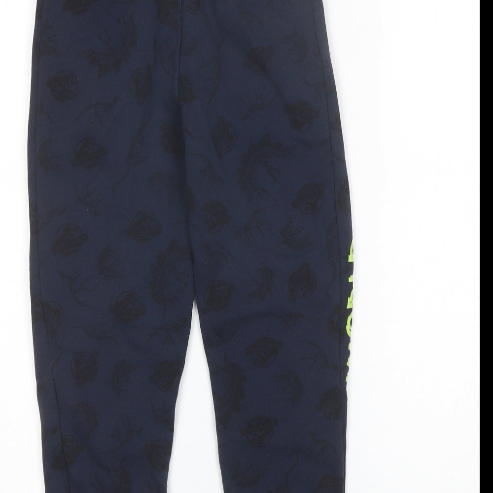 Primark Boys Blue  Cotton Sweatpants Trousers Size 5-6 Years  Regular  - Jurassic World