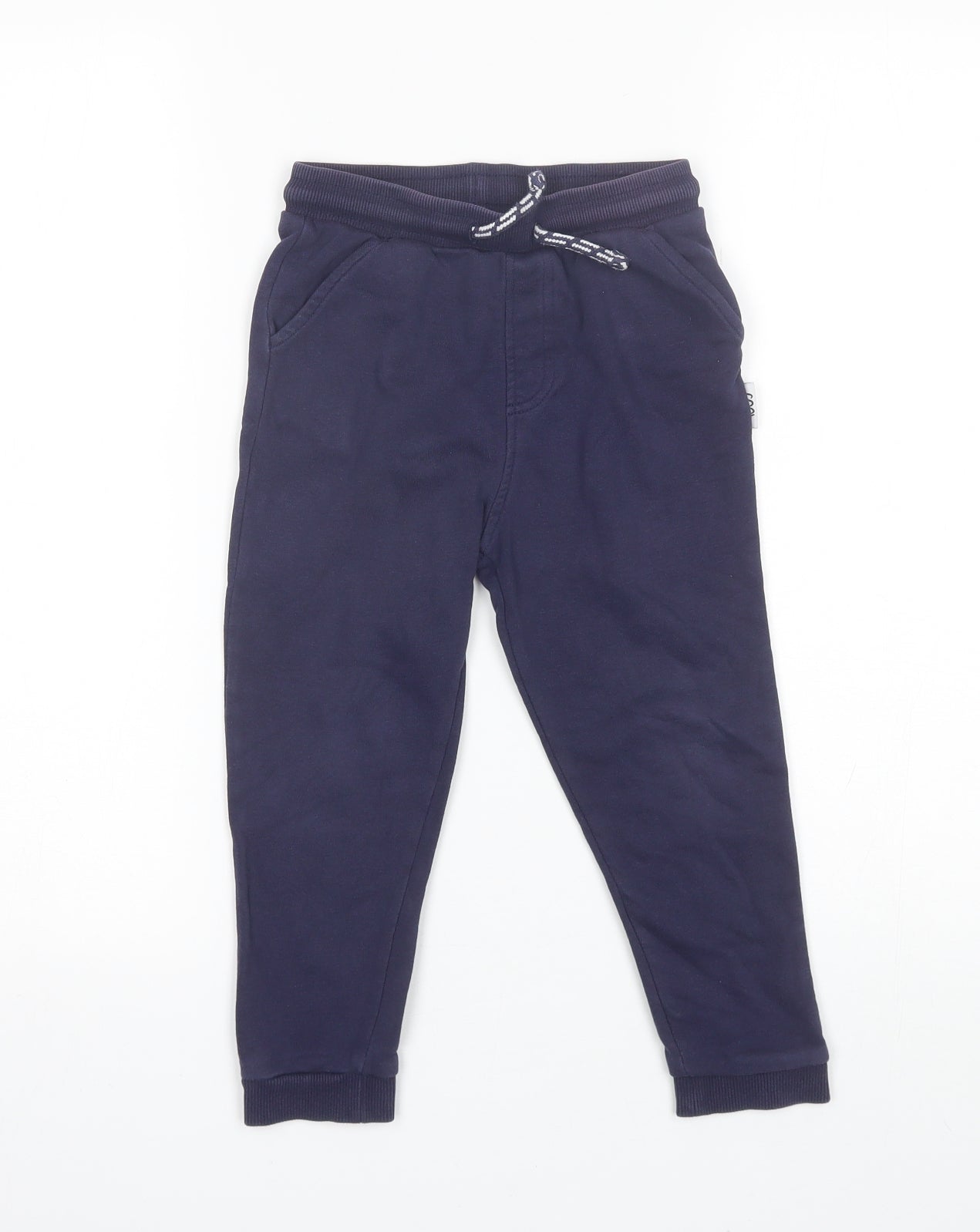 George Boys Blue  Cotton Sweatpants Trousers Size 4-5 Years  Regular