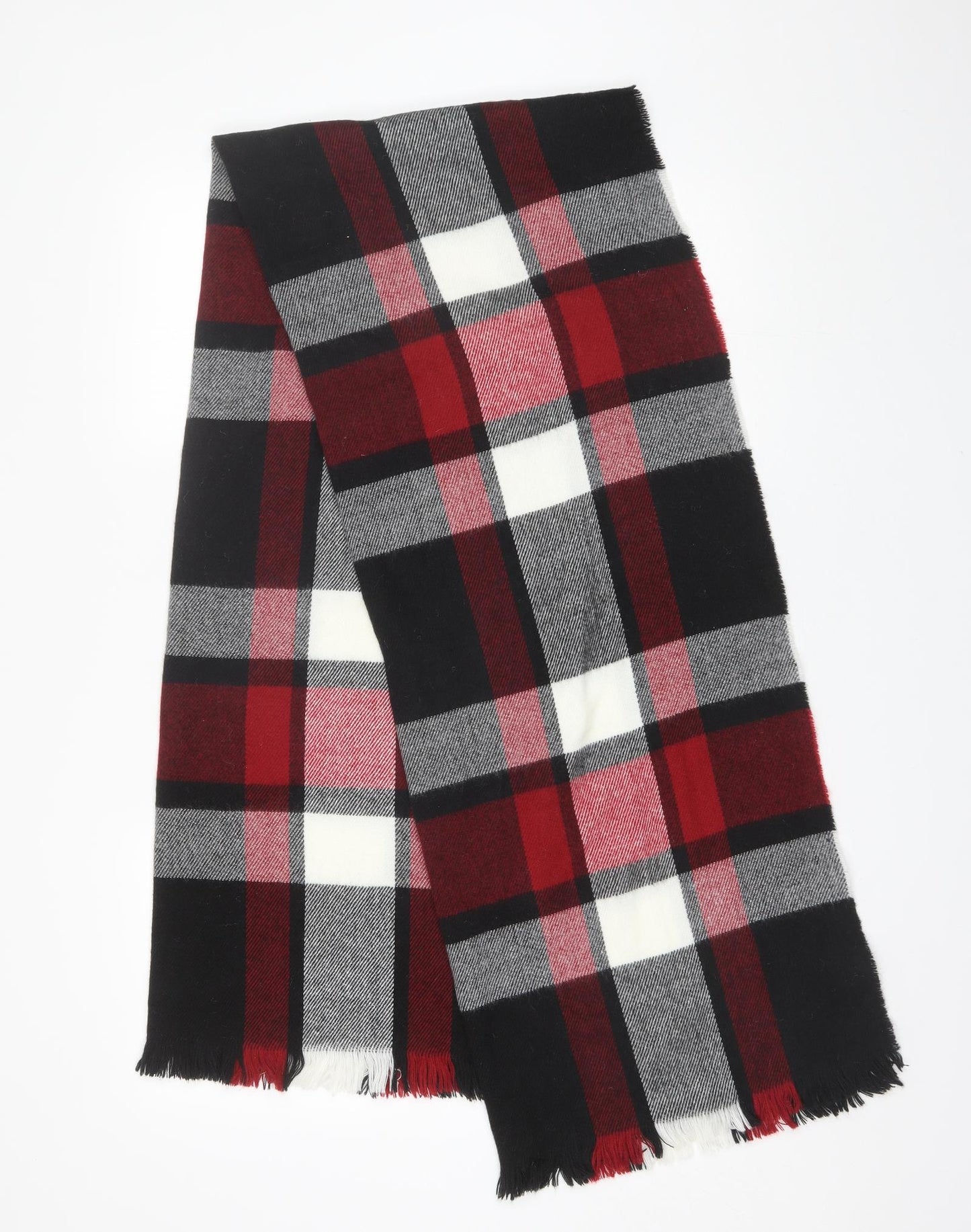 Primark Unisex Black Check Acrylic  Scarf