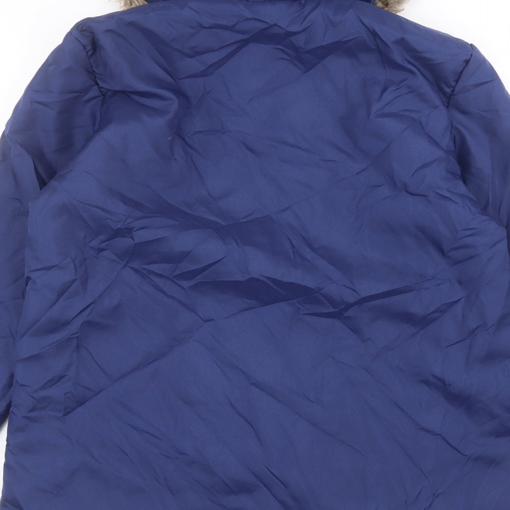 anne de lancay Womens Blue   Parka Coat Size S