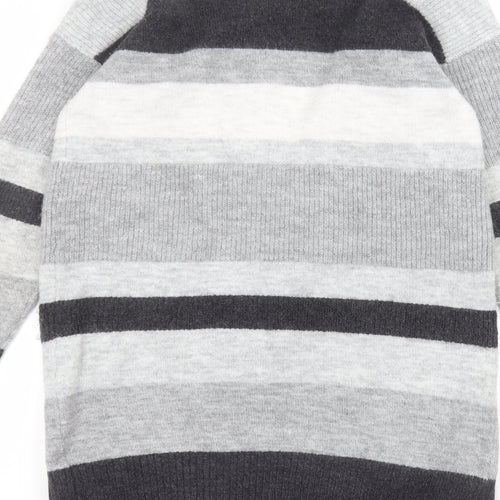 George Womens Grey Striped  Jacket Coatigan Size S