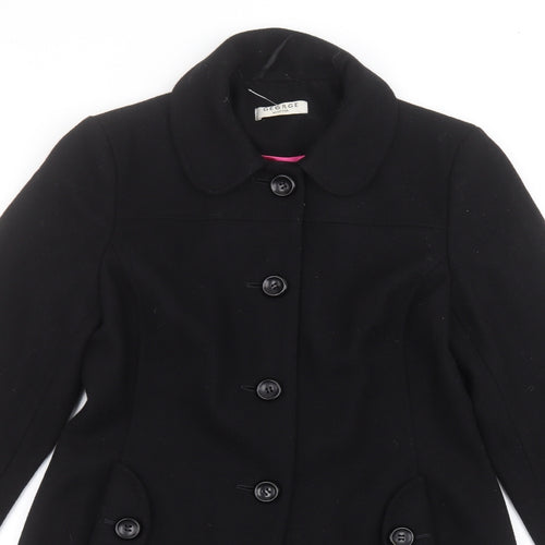 George Womens Black   Overcoat Coat Size 10