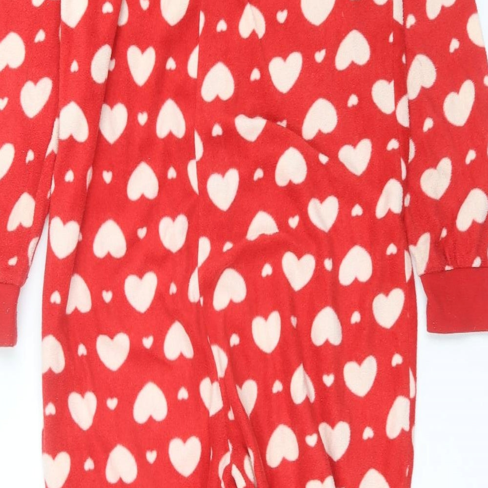 Whisper Womens Red Polka Dot Polyester Babydoll One Piece Size 10