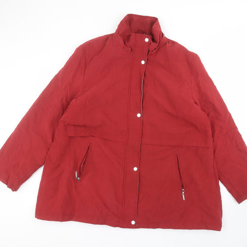 Damart Womens Red   Pea Coat Coat Size XL