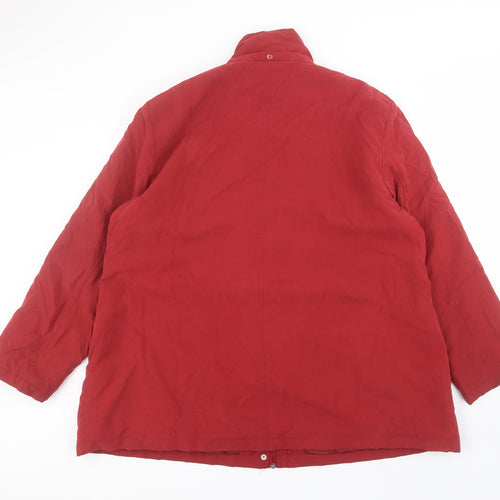 Damart Womens Red   Pea Coat Coat Size XL