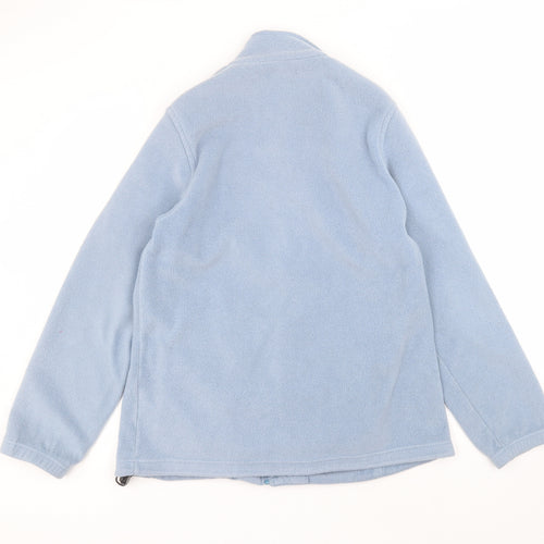 Hawkshead Womens Blue Round Neck  Polyester Full Zip Jumper Size S
