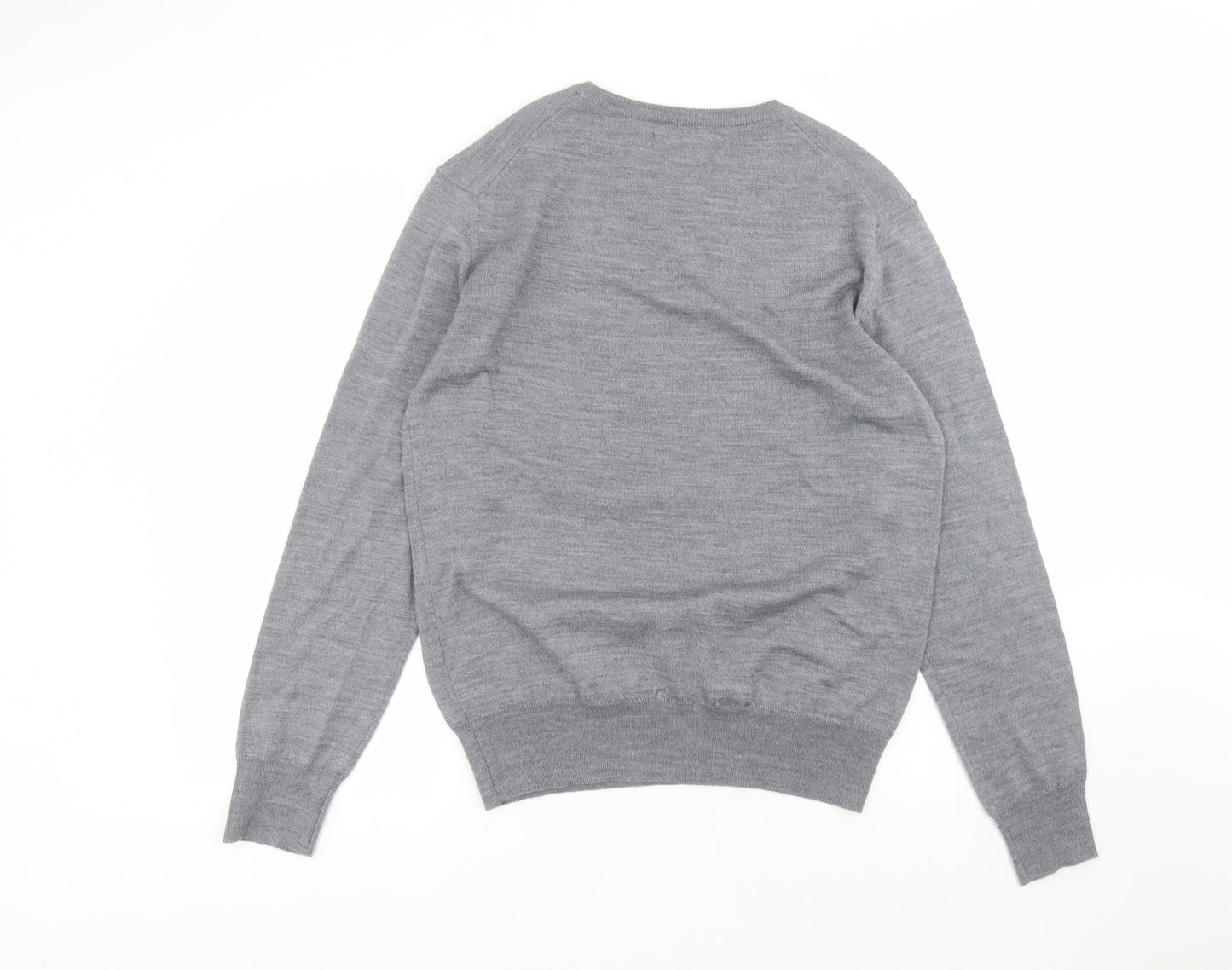Replay Womens Grey  Wool Basic T-Shirt Size L Roll Neck