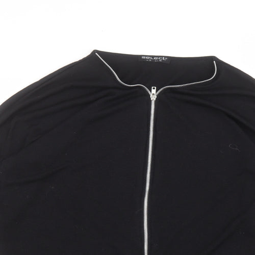 Select Womens Black  Polyester Basic T-Shirt Size 12 Round Neck