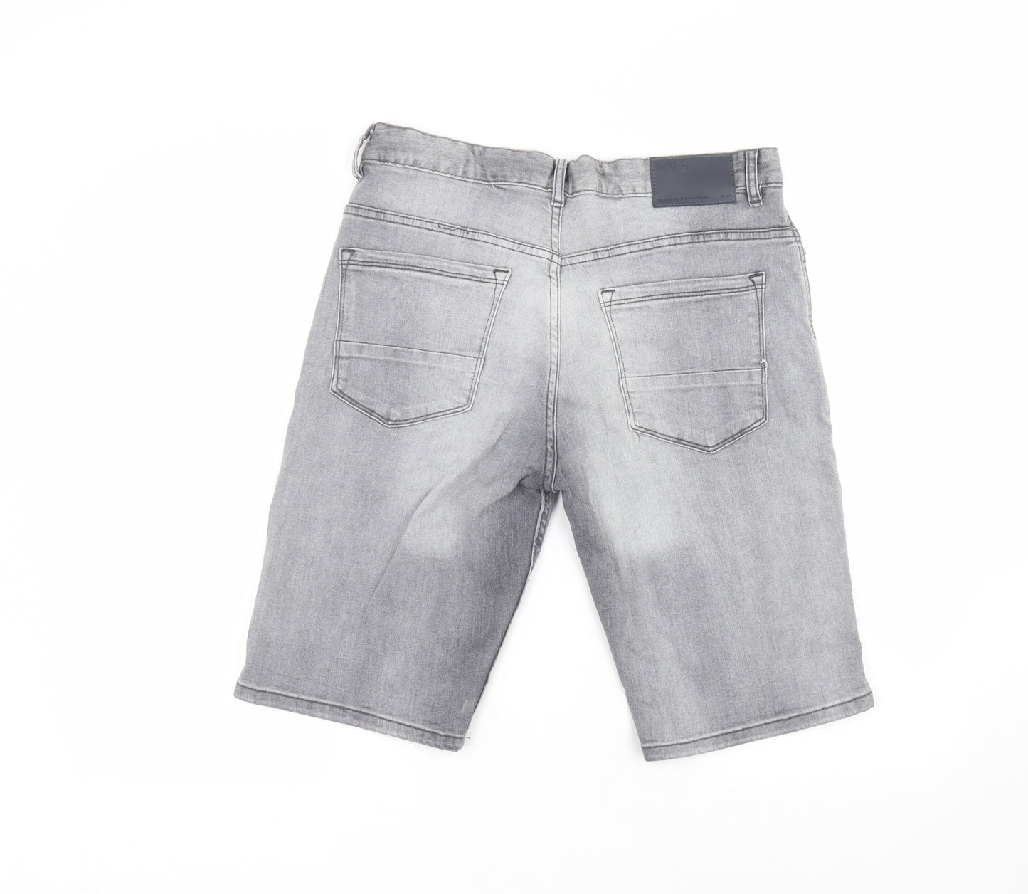 Denim & Co. Mens Black  Cotton Bermuda Shorts Size 32 in L12 in Regular