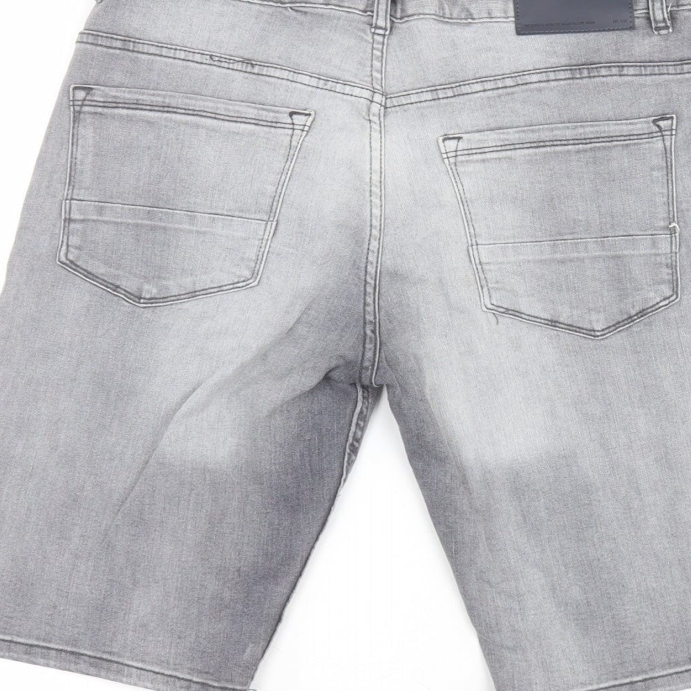 Denim & Co. Mens Black  Cotton Bermuda Shorts Size 32 in L12 in Regular
