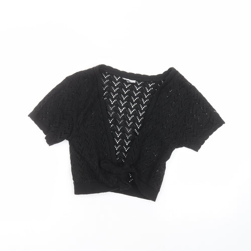 Atmosphere Womens Black V-Neck  Acrylic Cardigan Jumper Size 12