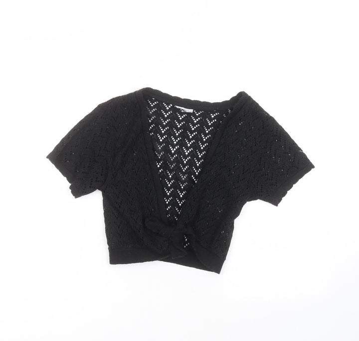 Atmosphere Womens Black V-Neck  Acrylic Cardigan Jumper Size 12