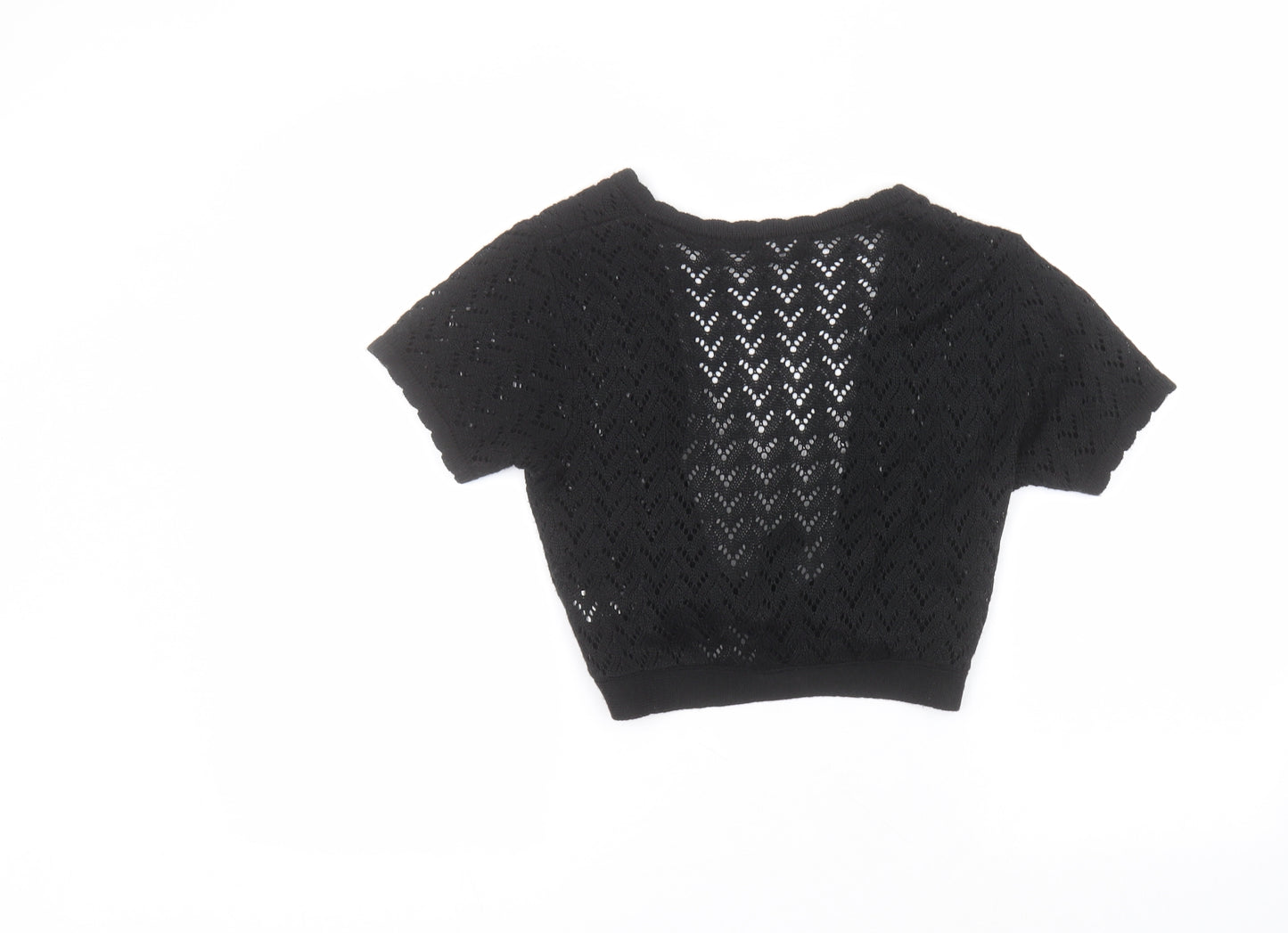 Atmosphere Womens Black V-Neck  Acrylic Cardigan Jumper Size 12