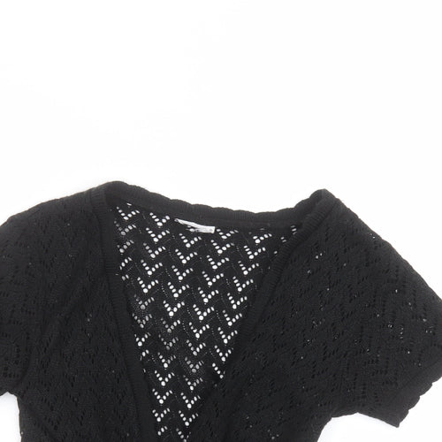 Atmosphere Womens Black V-Neck  Acrylic Cardigan Jumper Size 12
