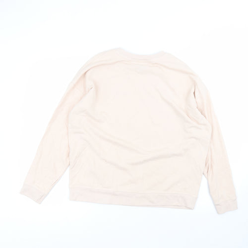 New Look Womens Pink Round Neck  Polyester Pullover Jumper Size S