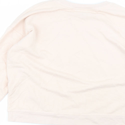 New Look Womens Pink Round Neck  Polyester Pullover Jumper Size S