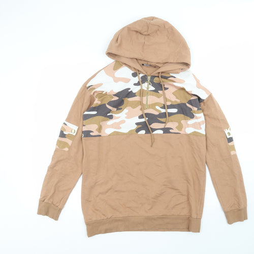Select Womens Brown  Cotton Pullover Hoodie Size M