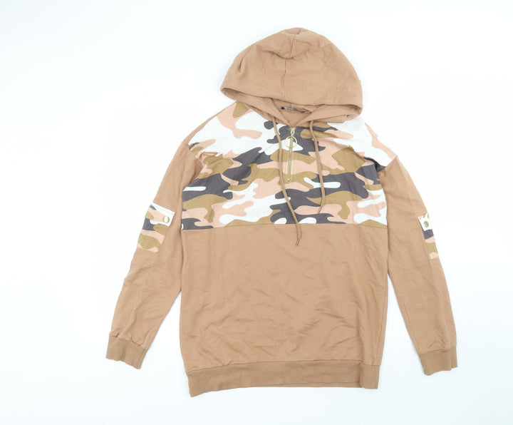 Select Womens Brown  Cotton Pullover Hoodie Size M