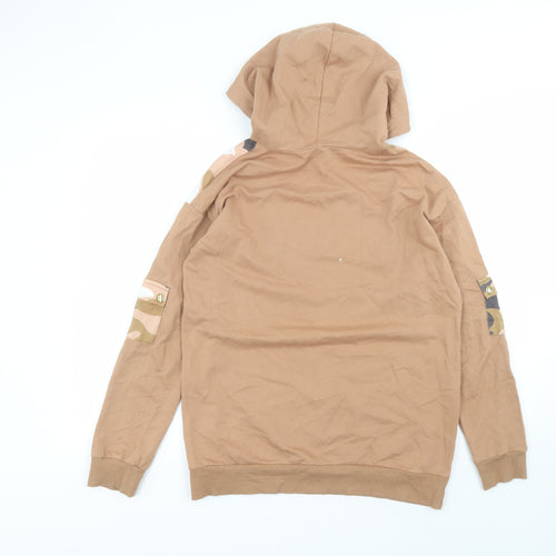 Select Womens Brown  Cotton Pullover Hoodie Size M