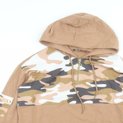 Select Womens Brown  Cotton Pullover Hoodie Size M