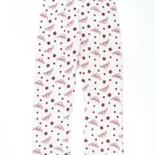 Primark Womens White  Polyester Sweatpants Trousers Size S L27 in Regular