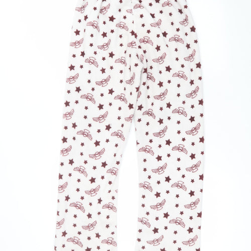 Primark Womens White  Polyester Sweatpants Trousers Size S L27 in Regular