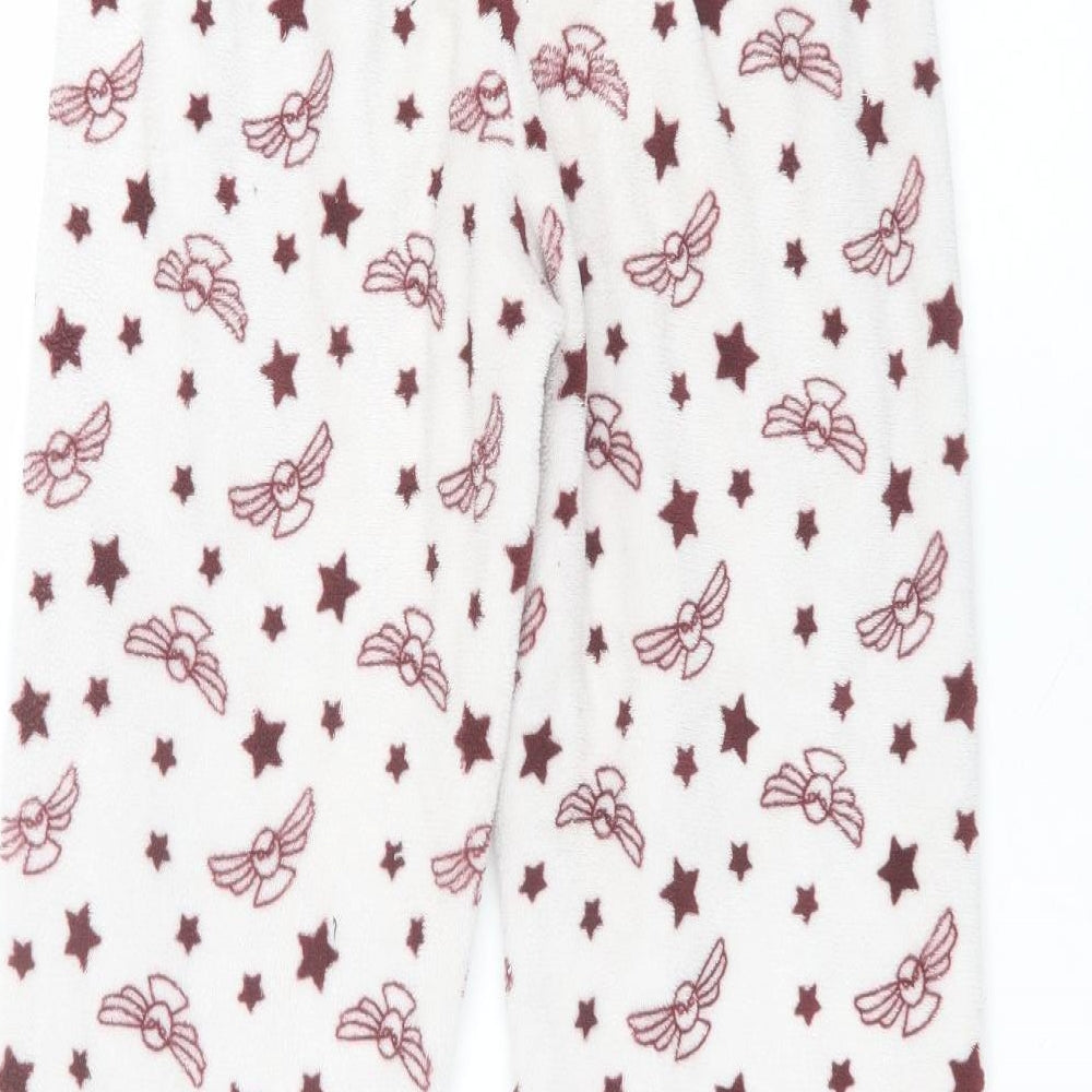 Primark Womens White  Polyester Sweatpants Trousers Size S L27 in Regular